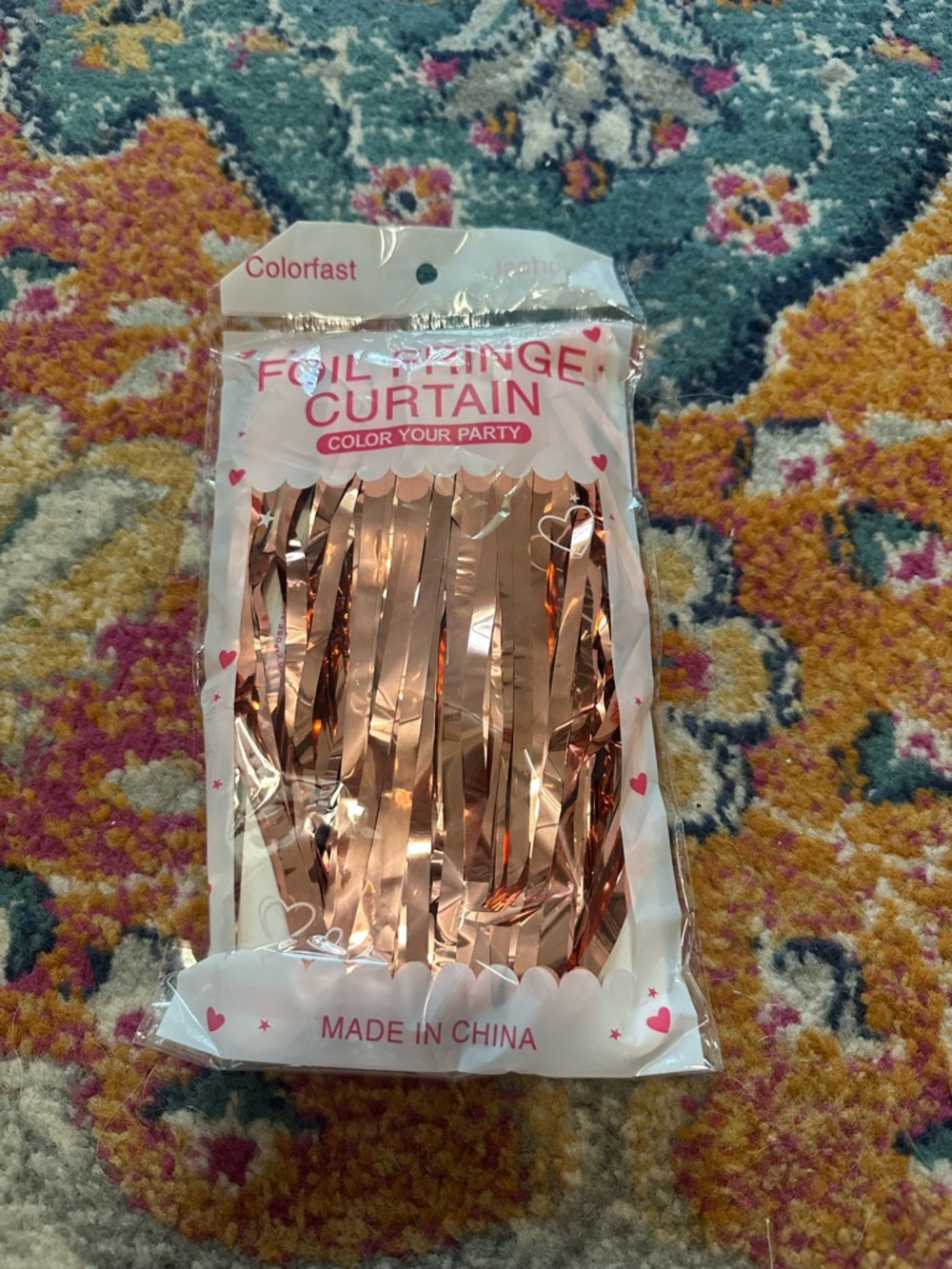 Foil Fringe Curtain - Rose Gold Party Backdrop